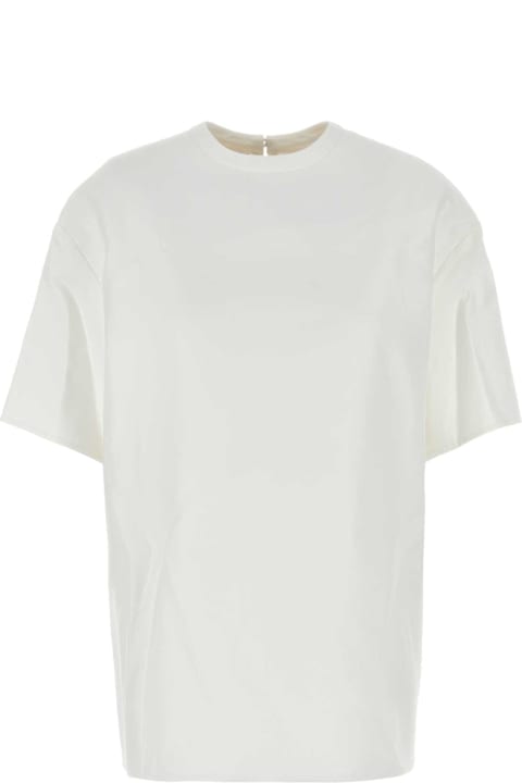 Valentino Garavani ملابس علوية لـ السيدات Valentino Garavani White Cotton Blend T-shirt