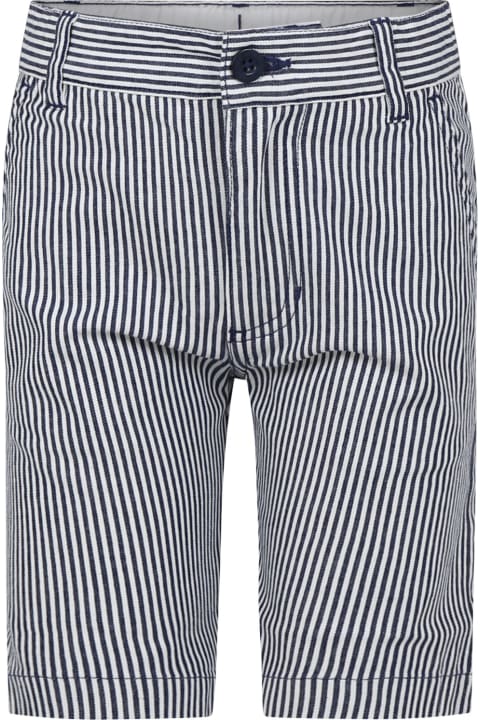Petit Bateau Bottoms for Boys Petit Bateau Blue Shorts For Boy With Stripes