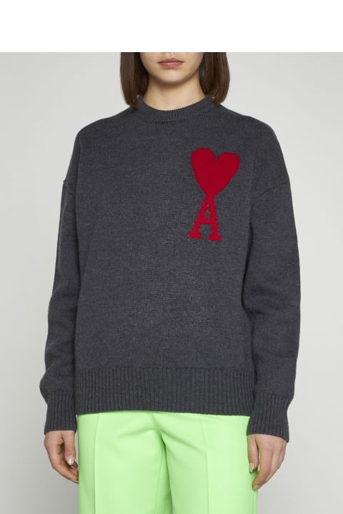 Ami Alexandre Mattiussi Sweaters for Men Ami Alexandre Mattiussi Logo Cashmere Sweater