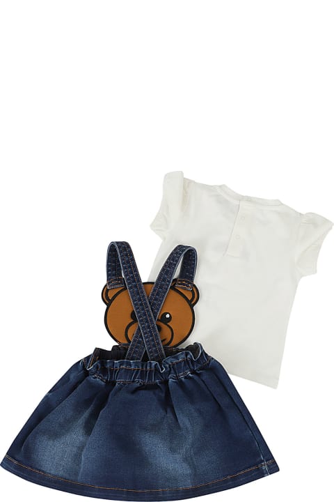 Fashion for Baby Girls Moschino 2 Pz Tshirt E Salopette
