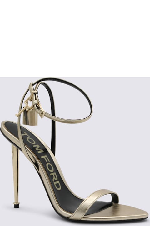 Tom Ford Gold Leather Sandals