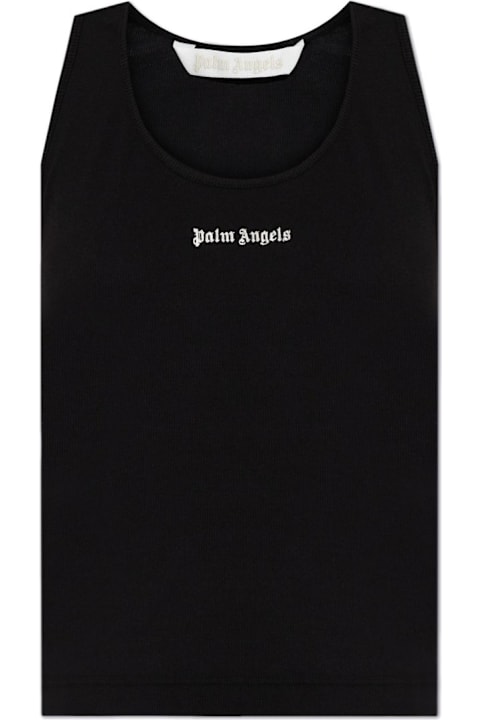 Homeware Palm Angels Logo Embroidered Ribbed Tank Top