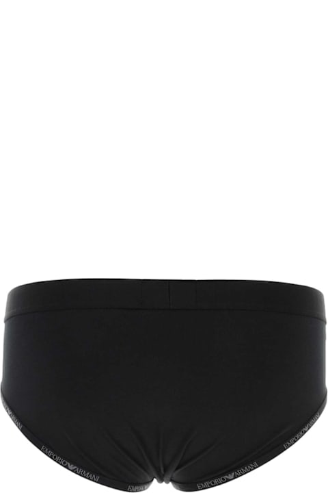 キッズ新着アイテム Emporio Armani Black Stretch Cotton Brief Set