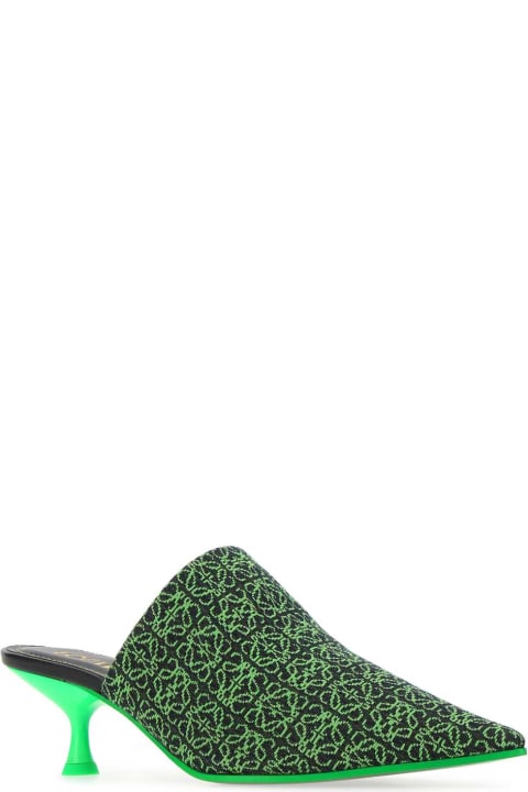 Loewe for Women Loewe Embroidered Fabric Pointy Mules