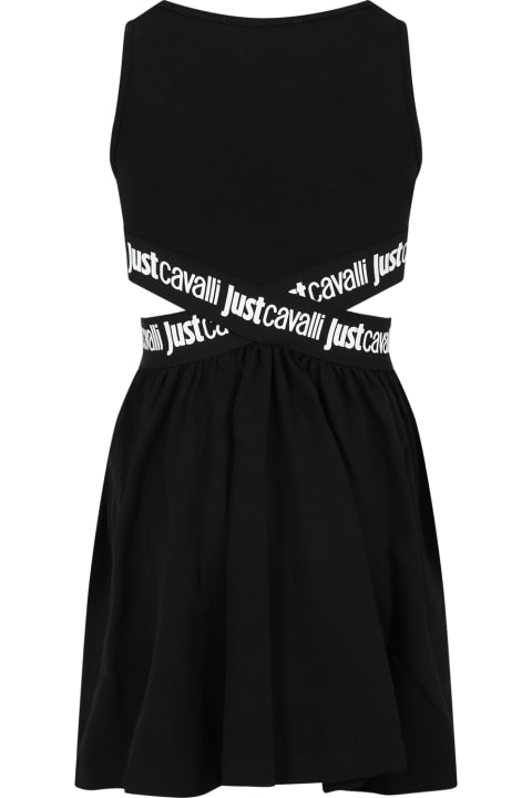 Black Dress For Girl With Logo
