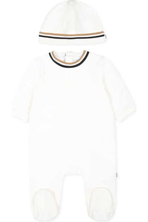 Homeware Hugo Boss White Set For Baby Boy With Logo