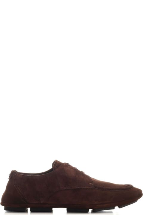 Loafers & Boat Shoes for Men Dolce & Gabbana Dg Logo Plaque Lace-up Shoes