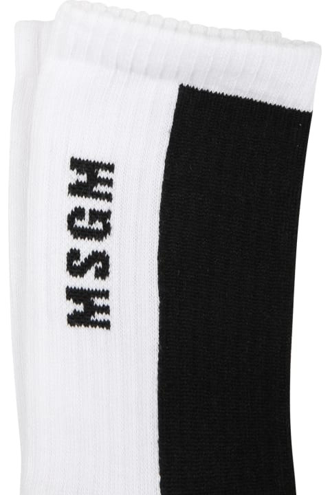 MSGM Underwear for Boys MSGM Black Socks For Girl With Logo