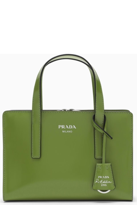 Prada Totes for Women Prada Green Mini Re-edition 1995 In Brushed Leather