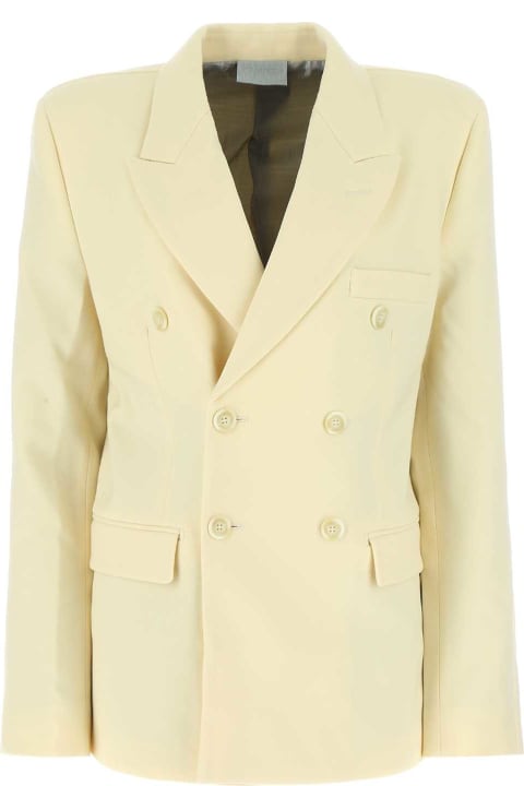 VTMNTS Coats & Jackets for Women VTMNTS Cream Stretch Wool Oversize Blazer