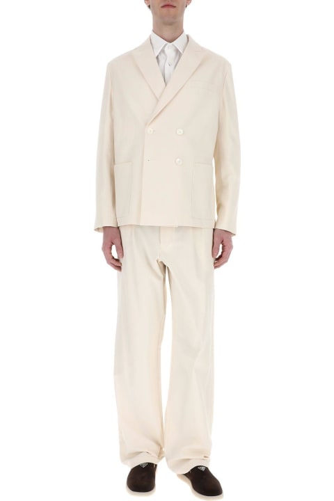 Clothing for Men Prada Ivory Cotton Pant