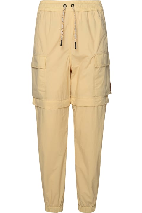 Fleeces & Tracksuits for Women Moncler Grenoble Cream Polyamide Sporty Pants