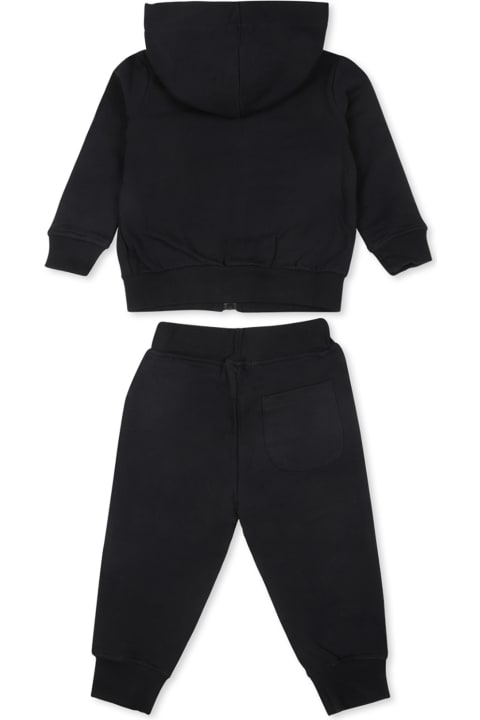 MSGM أطقم وبودي سوت لـ رُضع بنات MSGM Black Suit For Babykids With Logo