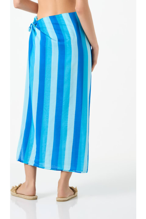 Homeware MC2 Saint Barth Cotton Pareo Skirt With Striped Print