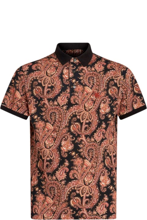 Etro Shirts for Men Etro All-over Paisly Printed Polo Shirt