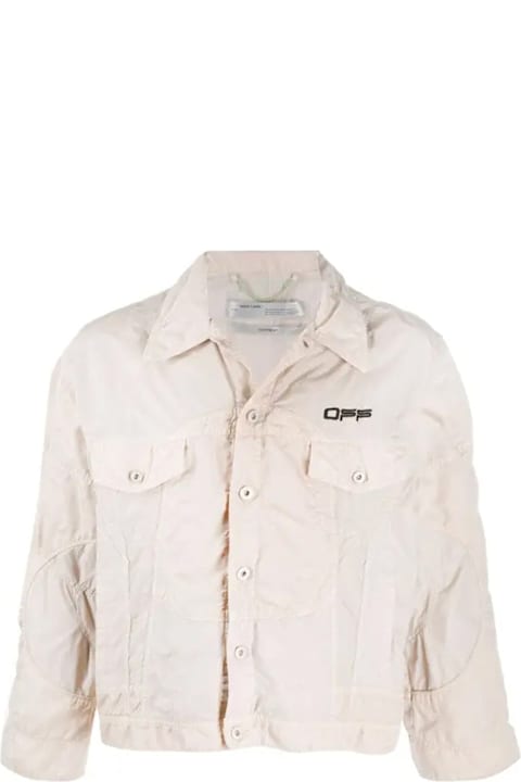Homeware Off-White Logo Windbreaker Bomber Jacket