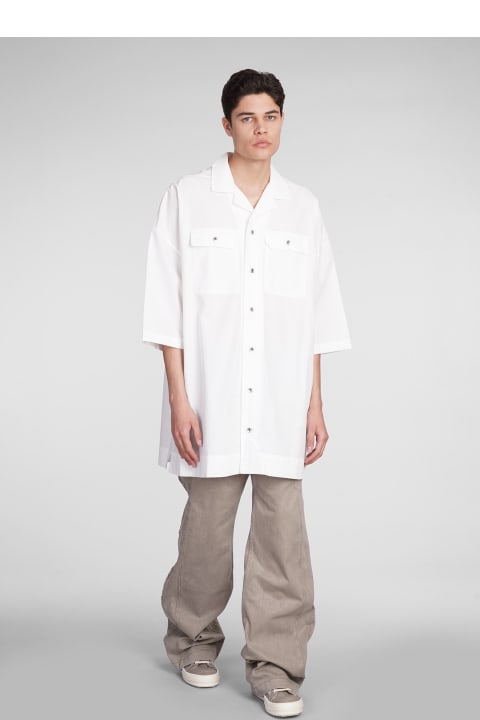 メンズ DRKSHDWのシャツ DRKSHDW Magnum Tommy Shirt In White Cotton