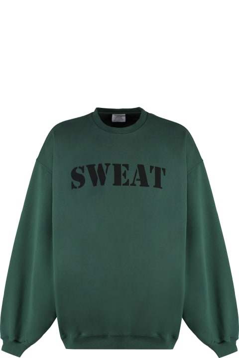 Fleeces & Tracksuits for Men VETEMENTS Oversize Cotton Sweatshirt