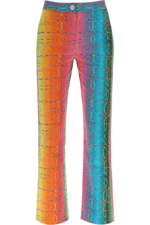 ウィメンズ SIEDRESのパンツ＆ショーツ SIEDRES 'bery' Multicolor Rhinestone Pants