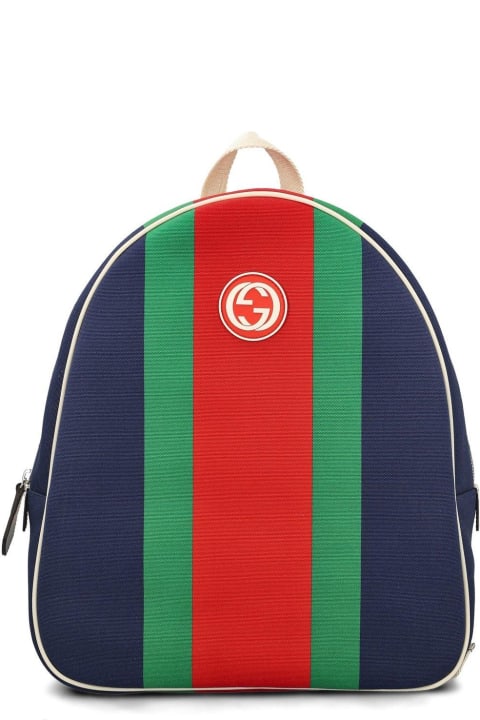 Gucci for Boys Gucci Logo Patch Zip-up Backpack