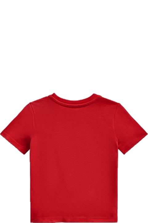 Ralph Lauren T-Shirts & Polo Shirts for Baby Boys Ralph Lauren Crew Neck T-shirt In Cotton Jersey