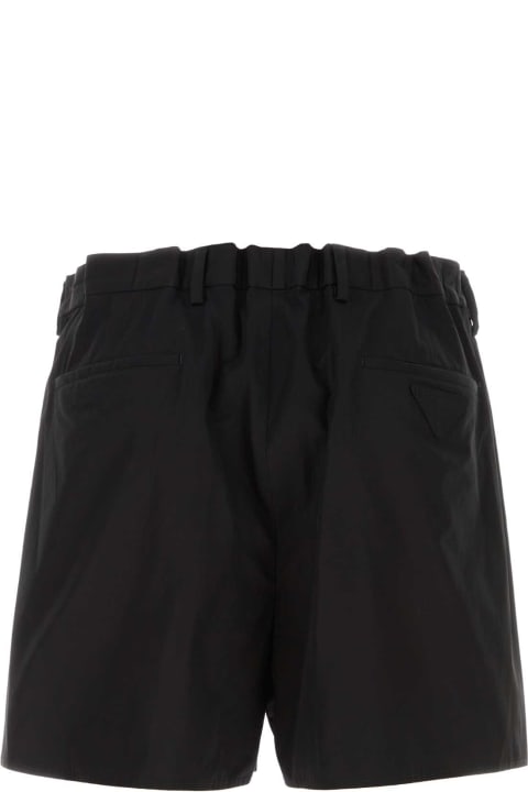 Clothing for Men Prada Black Poplin Bermuda Shorts