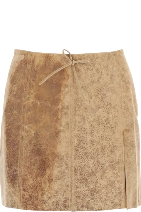 Vittoria Leather Mini Skirt