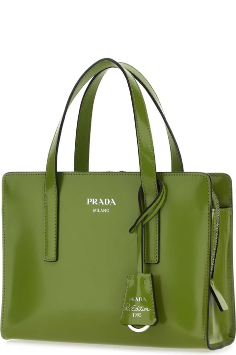 Totes for Women Prada Green Leather Re-edition 1995 Handbag