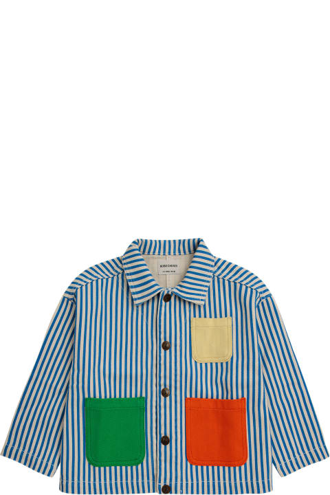 Bobo Choses Coats & Jackets for Boys Bobo Choses Multicolor Jacket For Boy With Multicolor Stripes And Pockets