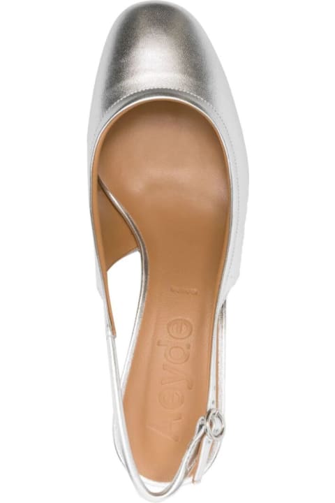 aeyde High-Heeled Shoes for Women aeyde Romy Laminated Nappa Leather Silver Slingback