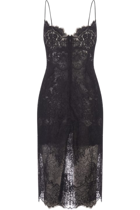 Underwear & Nightwear for Women Ermanno Scervino All-over Black Lace Lingerie Dress