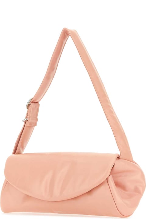 Jil Sander for Women Jil Sander Pink Leather Cannolo Grande Shoulder Bag