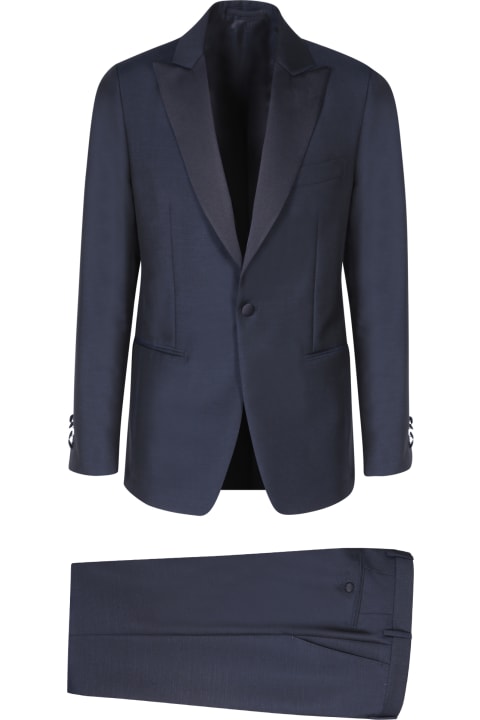 Suits for Men Lardini Single-breasted Blue Smoking