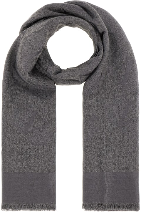 Homeware Valentino Garavani Dark Grey Wool Blend Scarf