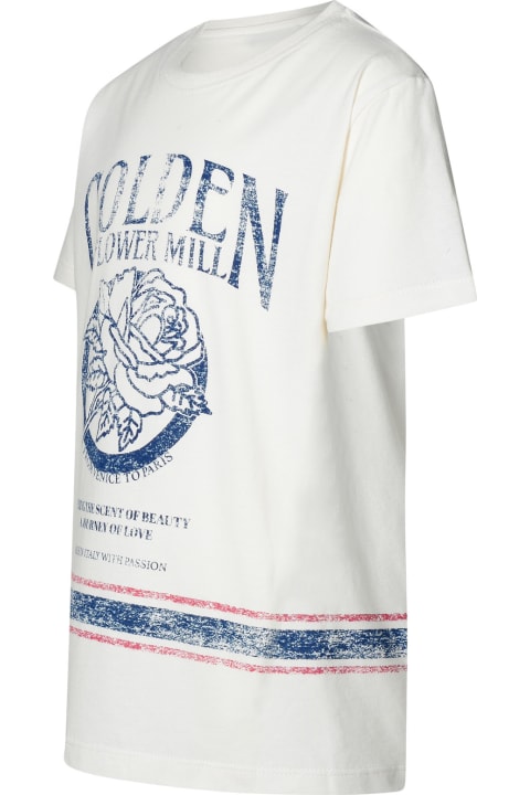 Golden Goose T-Shirts & Polo Shirts for Boys Golden Goose Ivory Cotton T-shirt
