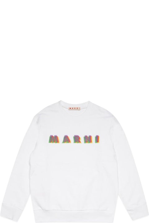 Marni Kids Marni Logo-printed Crewneck Sweatshirt