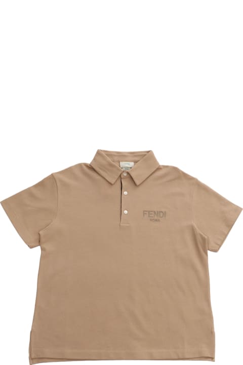 Fendi T-Shirts & Polo Shirts for Boys Fendi Fendi Brown Polo