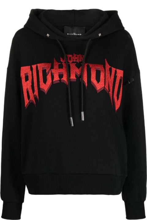John Richmond Fleeces & Tracksuits for Women John Richmond Hoodie With Print On Front