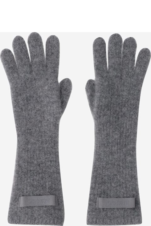 Prada Nylon And Leather Gloves | italist