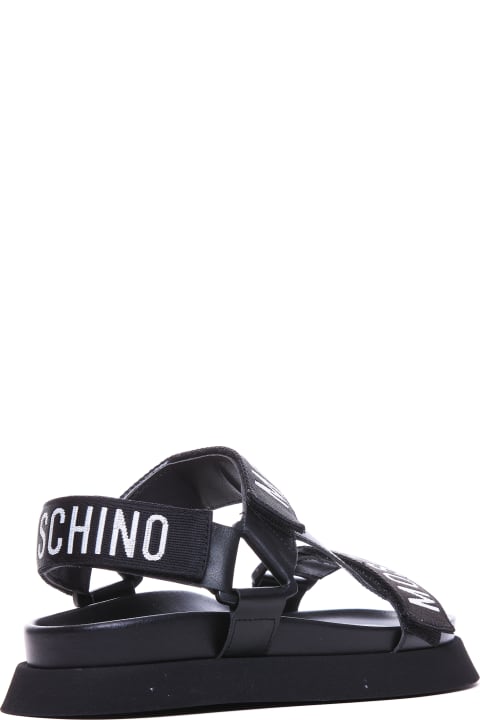 Moschino لـ Women Moschino Logo Tape Platform Sandals