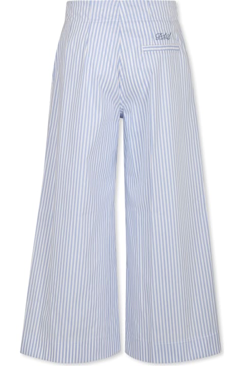 Homeware Philosophy di Lorenzo Serafini Kids Light Blue Trousers For Girl With Logo