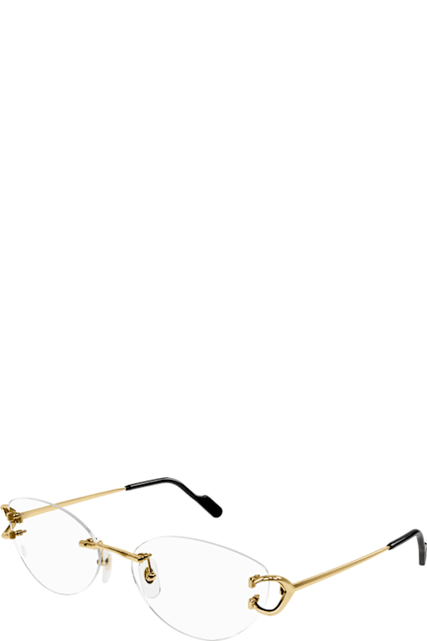 Cartier Eyewear نظارات لـ السيدات Cartier Eyewear Cartier Ct0487o C De Cartier 001 Gold Glasses