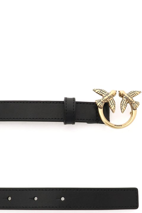 Belts for Women Pinko Love Birds Leather Thin Belt Pinko