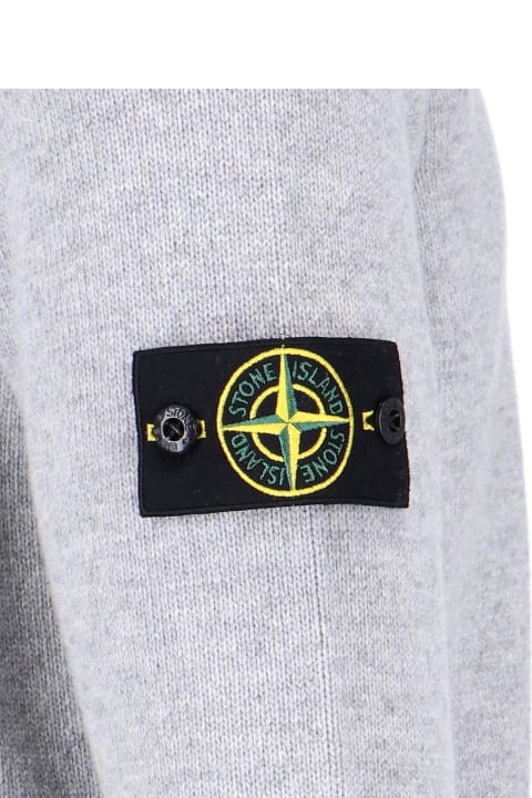 Stone Island Sweaters for Women Stone Island Logo Patch Crewneck Knitted Jumper