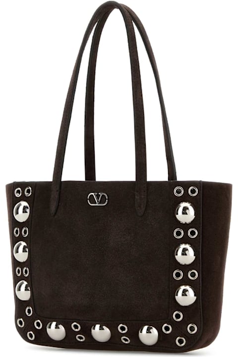 Valentino Garavani Bags for Women Valentino Garavani Brown Suede Nellcã´te Shopping Bag