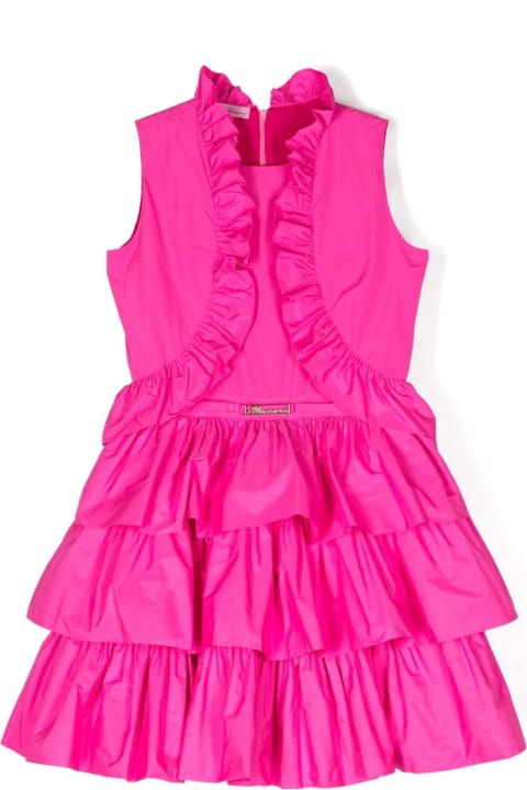 Fashion for Women Miss Blumarine Fuchsia Dress With Ruches And Flounces