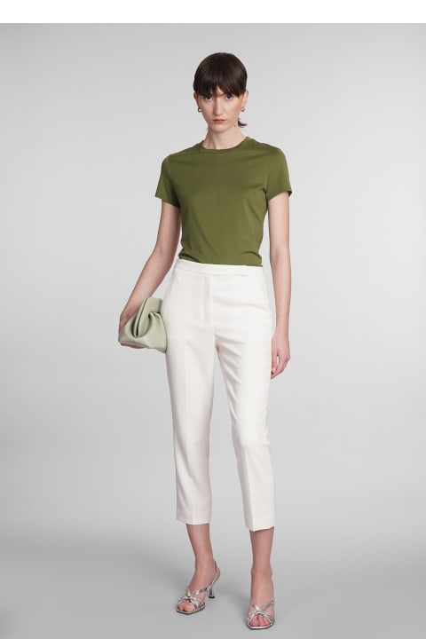 Theory Topwear for Women Theory T-shirt In Green Cotton