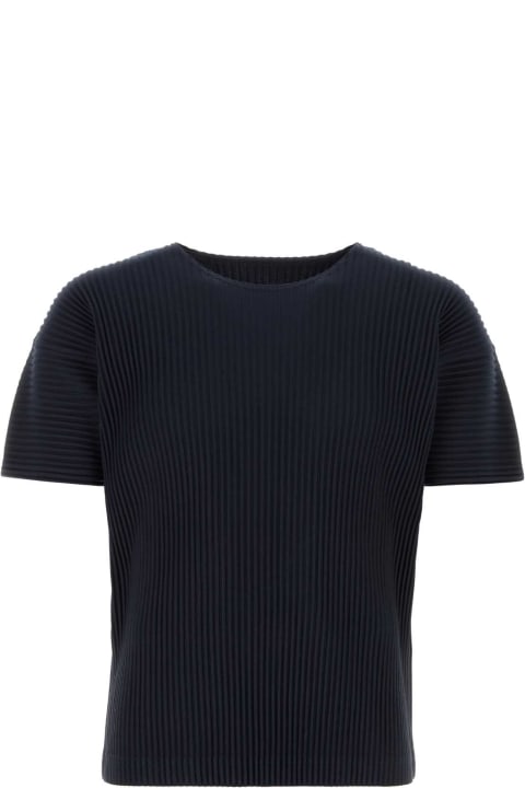 Fashion for Women Homme Plissé Issey Miyake Midnight Blue Polyester T-shirt
