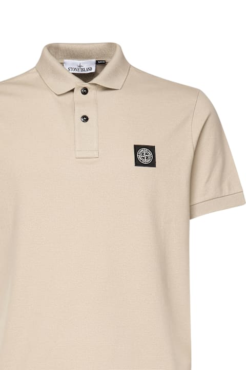 Homeware Stone Island Stretch Pique Polo Shirt With Logo Patch