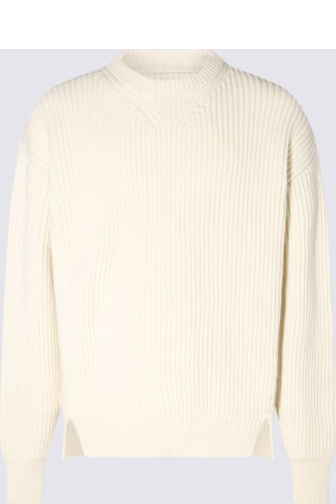 Jil Sander Sweaters for Men Jil Sander White Cotton Knitwear